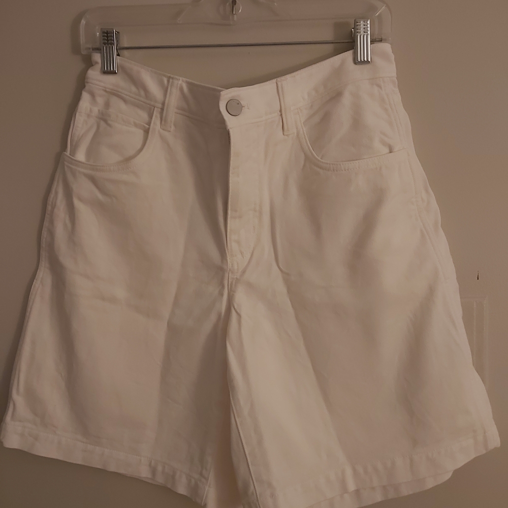 TNA High Waist White Shorts